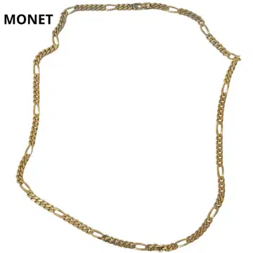 중후한 느낌 MONET 롱 목걸이 골드 체인 빈티지