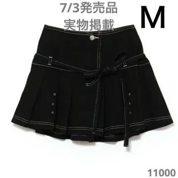 앤드메리 키카 버튼 미니 스커트