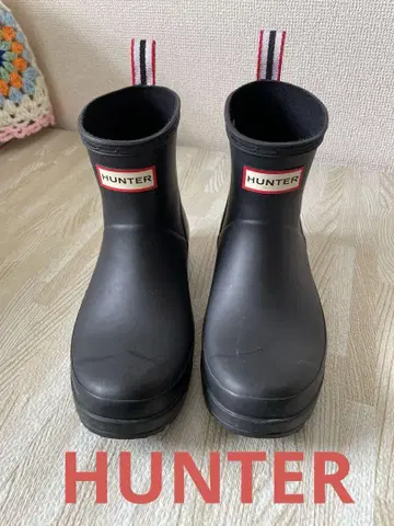 HUNTER 헌터 숏부츠 23~23.5cm 블랙 폭우 집중호우