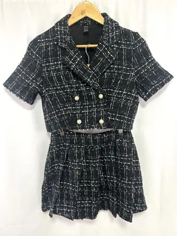 SHEIN 쉬인 반팔 트위드 셋업 상하의 XS 자켓