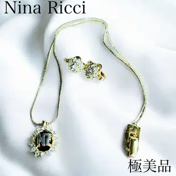 컨디션 최상] Nina Ricci 목걸이 & 귀찌 세트