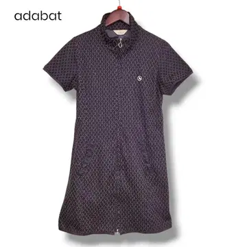 adabat 아다바트 면 풀 집업 모크넥 원피스 M 블랙