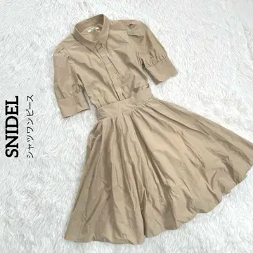 snidel 셔츠 원피스 볼륨 S 미디 길이 튤 스나이델