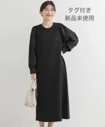 URBAN RESEARCH DOORS 볼륨 슬리브 도킹 원피스