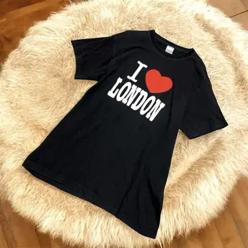 I love london 아이러브 런던 블랙 티셔츠 빈티지 L