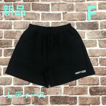 LIBERTYWALK 하의 숏 팬츠 블랙 자수 로고 여성용