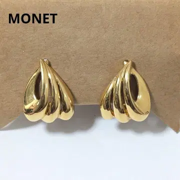 새상품급 MONET 귀찌 물방울 드롭 골드 빈티지
