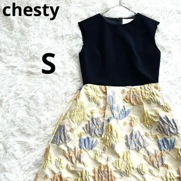 chesty 체스티 자카드 무릎 기장 원피스 S