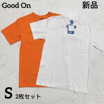 새상품 Good On 굿온 포켓 티셔츠 무지 코튼 100% 2장