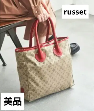 russet niplusnimoin 토트백 베이지/레드