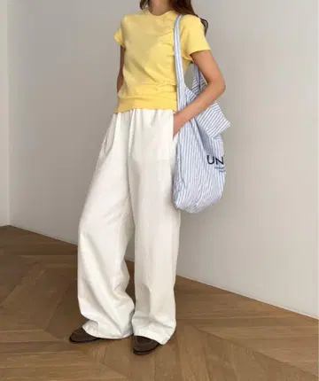 canaljean 코튼 이지 팬츠 화이트