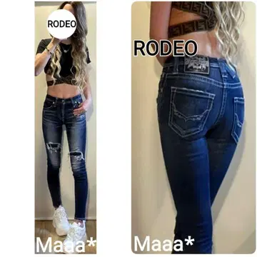 RODEO 로데오 데미지 리페어 스키니 데님