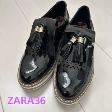 자라 블랙 태슬 로퍼 통굽 36