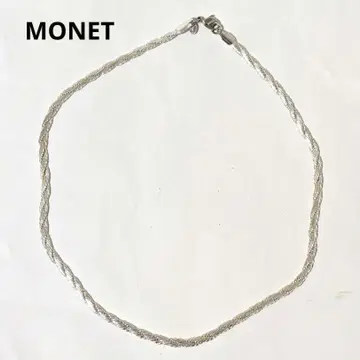 심플 MONET 목걸이 실버 나사 체인 빈티지