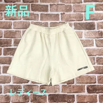 LIBERTYWALK 하의 숏 팬츠 에크루 자수 로고 여성용