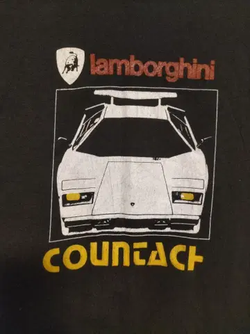 Lamborghini Countach 티셔츠 블랙 90s