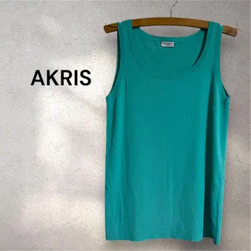 AKRIS 아크리스 탱크탑 슬리브리스 터콰이즈 L