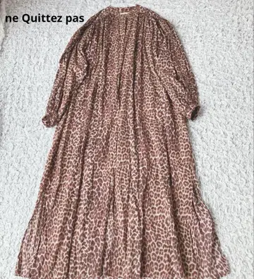 ne Quittez pas 누키테파 레오파드 원피스 롱 인도산