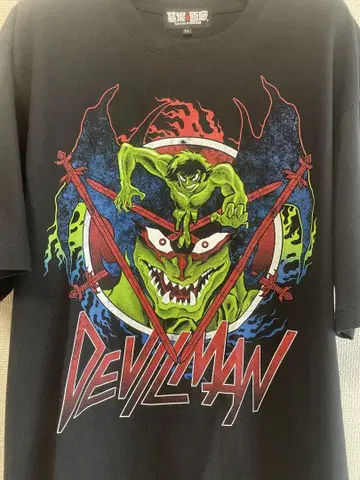 DEVILMAN 데빌맨 묘지 화랑 티셔츠 XL 블랙