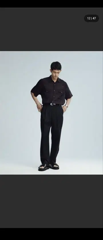 웨스턴 숏 슬리브 셔츠
