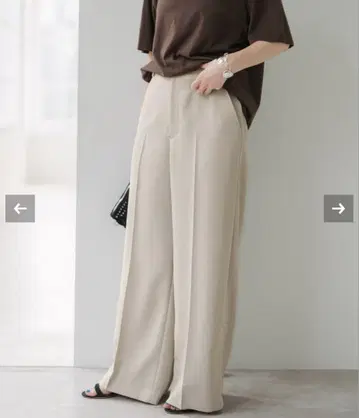 Spick and Span 하이 웨스트 슬랙스 팬츠