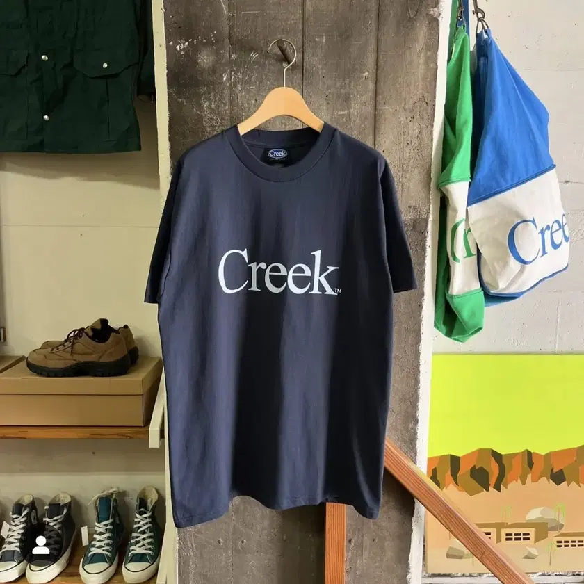 Creek Anglers Device Logo T-shirt Navy L size #creek on