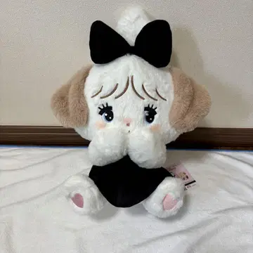 mikko BLACK RIBBON BIG 봉제 인형 수플레 택 포함