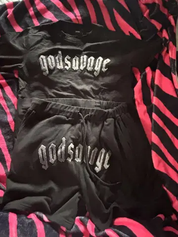 godsavage 블랙 셋업 L 사이즈