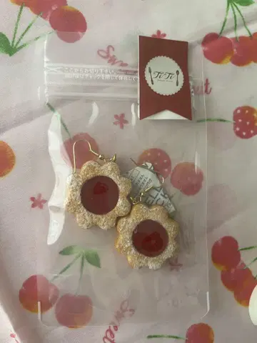 TiTi 핸드메이드 페이크 디저트 액세서리 쿠키 귀걸이 미사용