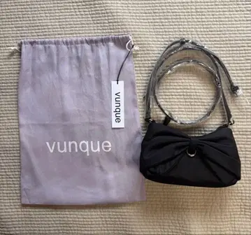 vunque 붐쿠 리본 디자인 미니 숄더백 블랙 한국