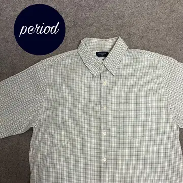 P2188 DOCKERS 구제 의류 반팔 체크 셔츠 아메카지 레이온