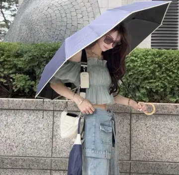시짱 나루세 아이리 완전 차광 우천 겸용 양산 네이비