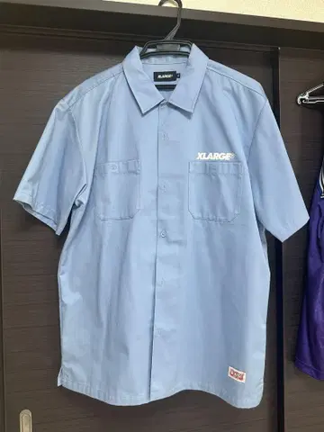 XLARGE 반팔 셔츠 라이트 블루