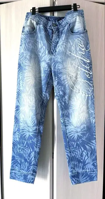 gotcha 팜트리 패턴 데님 팬츠 X-LARGE