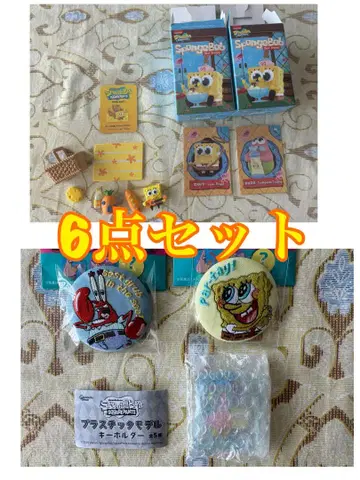 popmart 스펀지 밥 베스트 프렌즈 피크닉 자수 캔뱃지