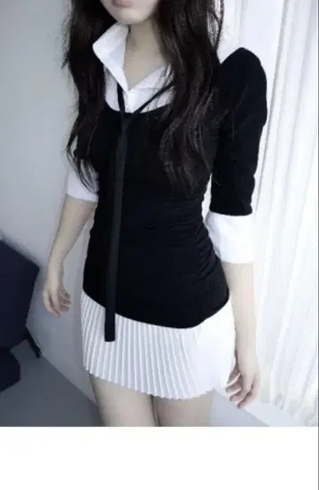 Cladda 프레피 OPS 원피스 블랙