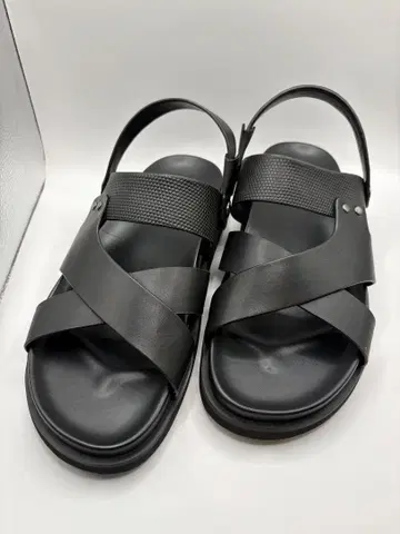 천연 가죽 아오야마 양복 블랙 계열 가죽 샌들 Biz-Luck sd2