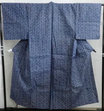 목화, 남성용 본염색 유카타, 기하학 문양, 170cm 정도 분용
