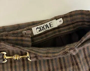 GROVE 한국 체크 롱 스커트 ohotoro ounce leday