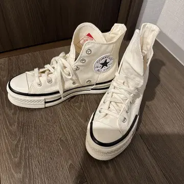 컨버스 척 테일러 24cm 화이트 통굽