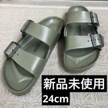 BIRKENSTOCK 올리브 카키 더블 스트랩 샌들 37