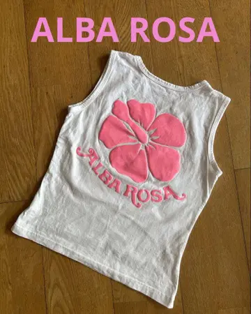 ALBA ROSA 알바 로사 탱크탑 슬리브리스 네온 핑크
