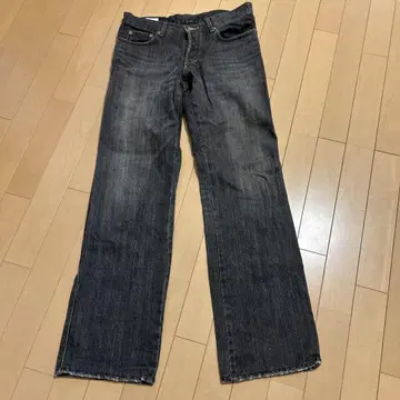 TAKEO KIKUCHI 다크 그레이 와이드 레그 데님 2