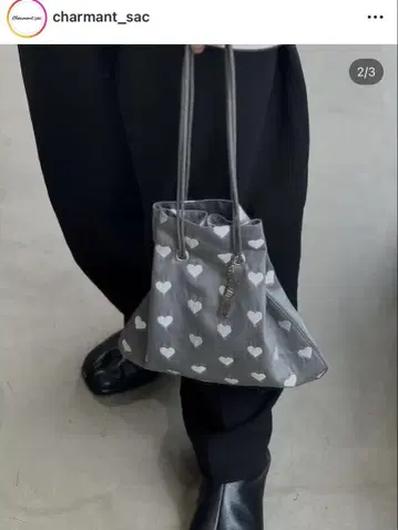 Charmantsac 하트 자수 복조리 백 한정 완판템