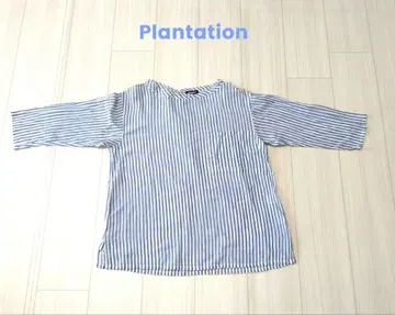 Plantation 스트라이프 반소매 셔츠