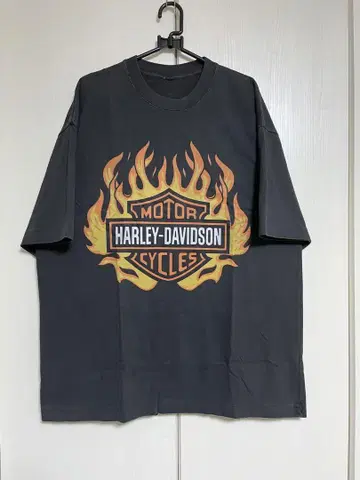 파이어 디자인 HARLEYDAVIDSON 빈티지 가공 티셔츠