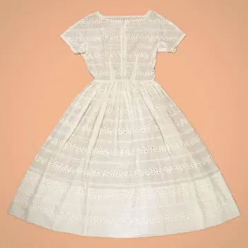 1950년대 후반 빈티지 면 드레스