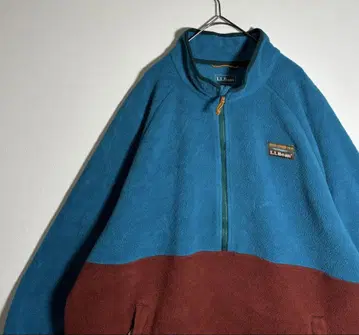 L.L.Bean 자수 로고 하프 지퍼 아노락 플리스 보아 자켓