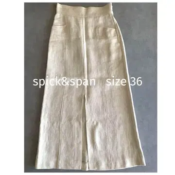 spick&span 린넨 100% 스커트 린넨 베이 크루즈
