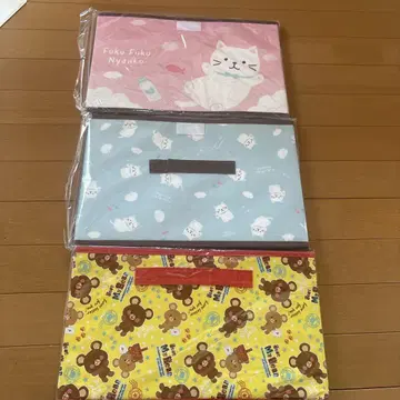 HAPiNS 후쿠후쿠 냥코 스토리지 박스 곰 수납 박스